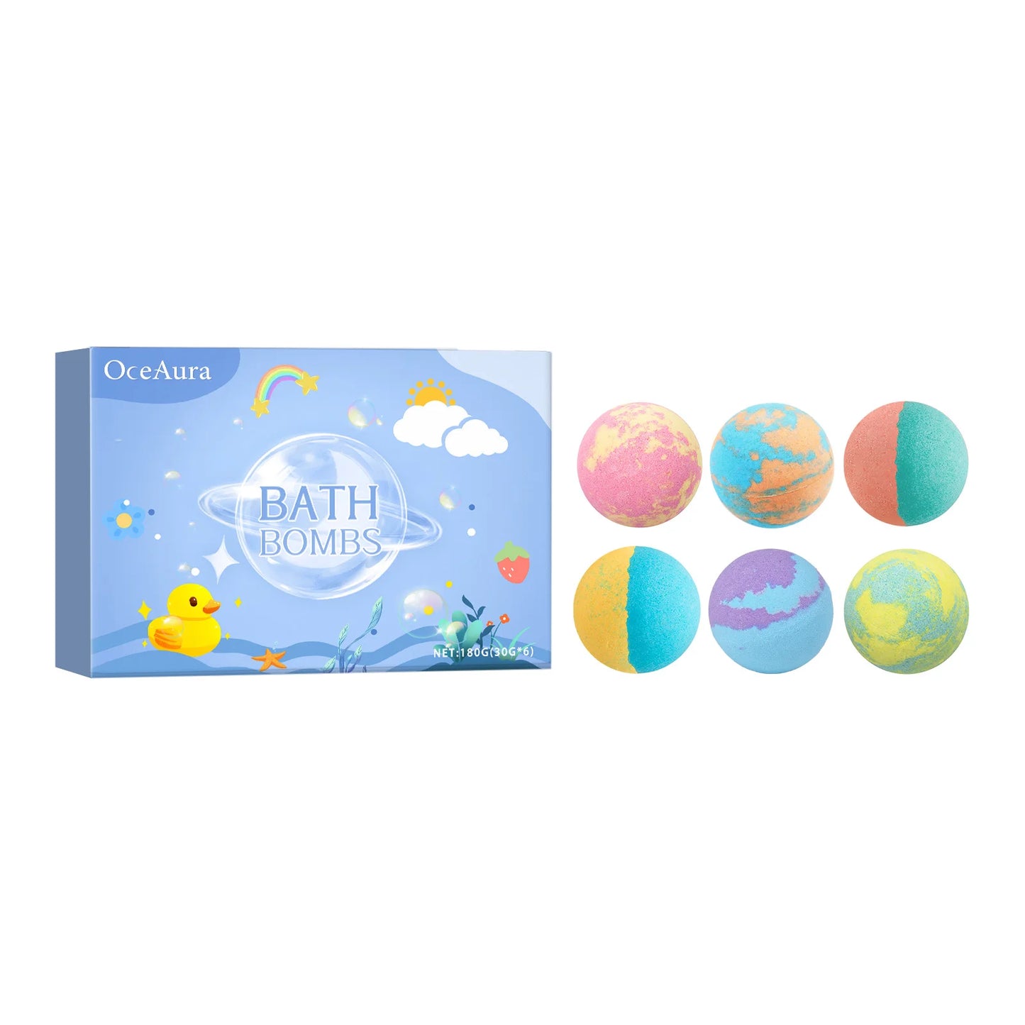 OceAura Lavender Bath Bombs For Relaxation And Nourishing Skin