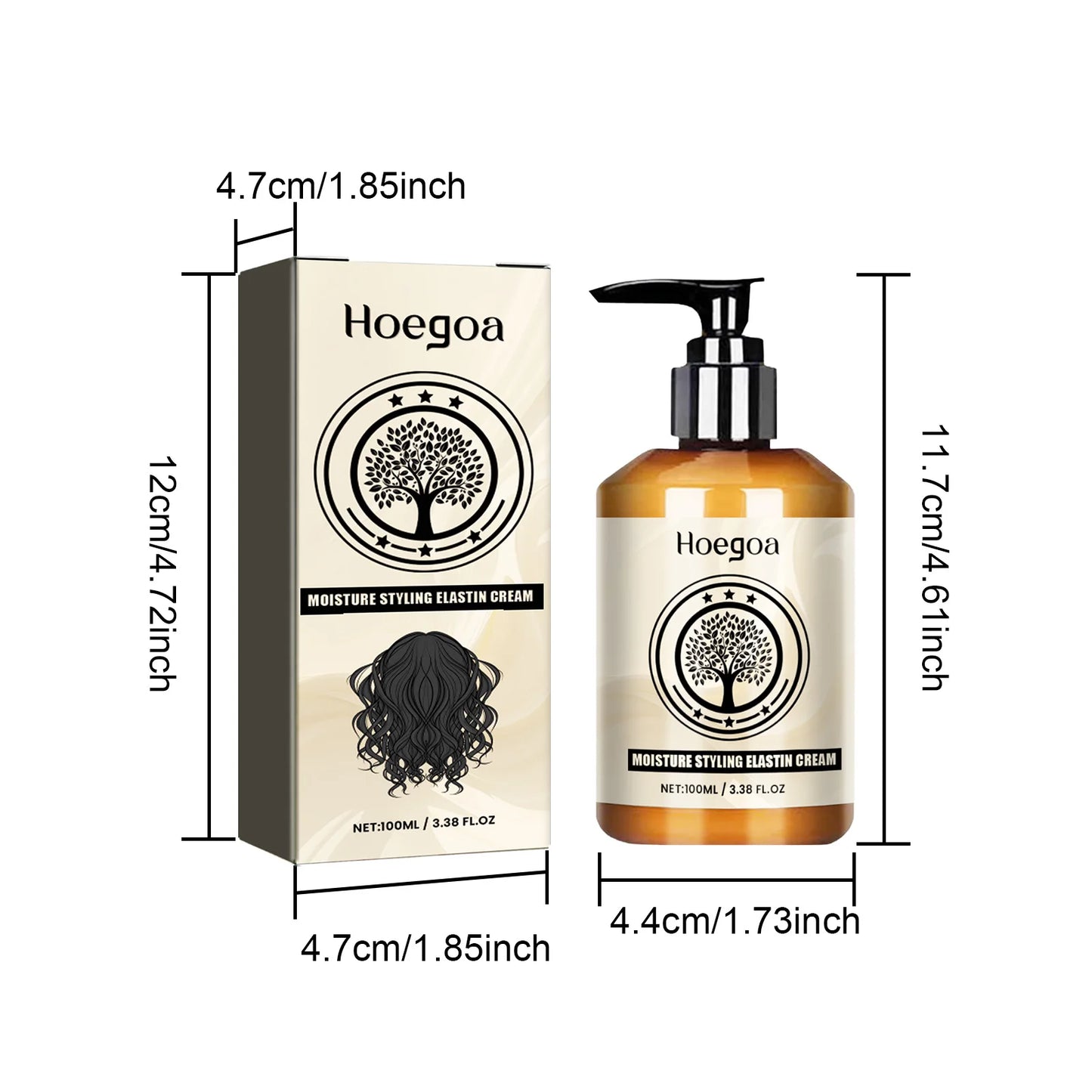 Hoegoa Moroccan Hair Elastic Styling Cream For Curly Hair