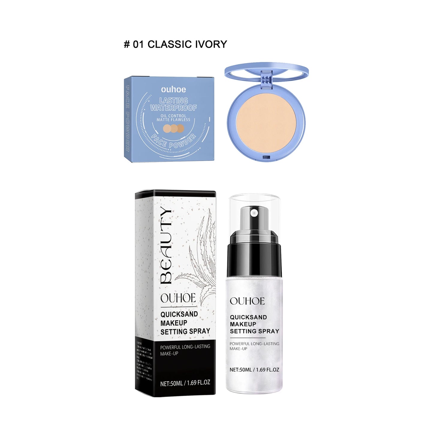 Ouhoe Loose Powder Setting Spray Waterproof Foundation