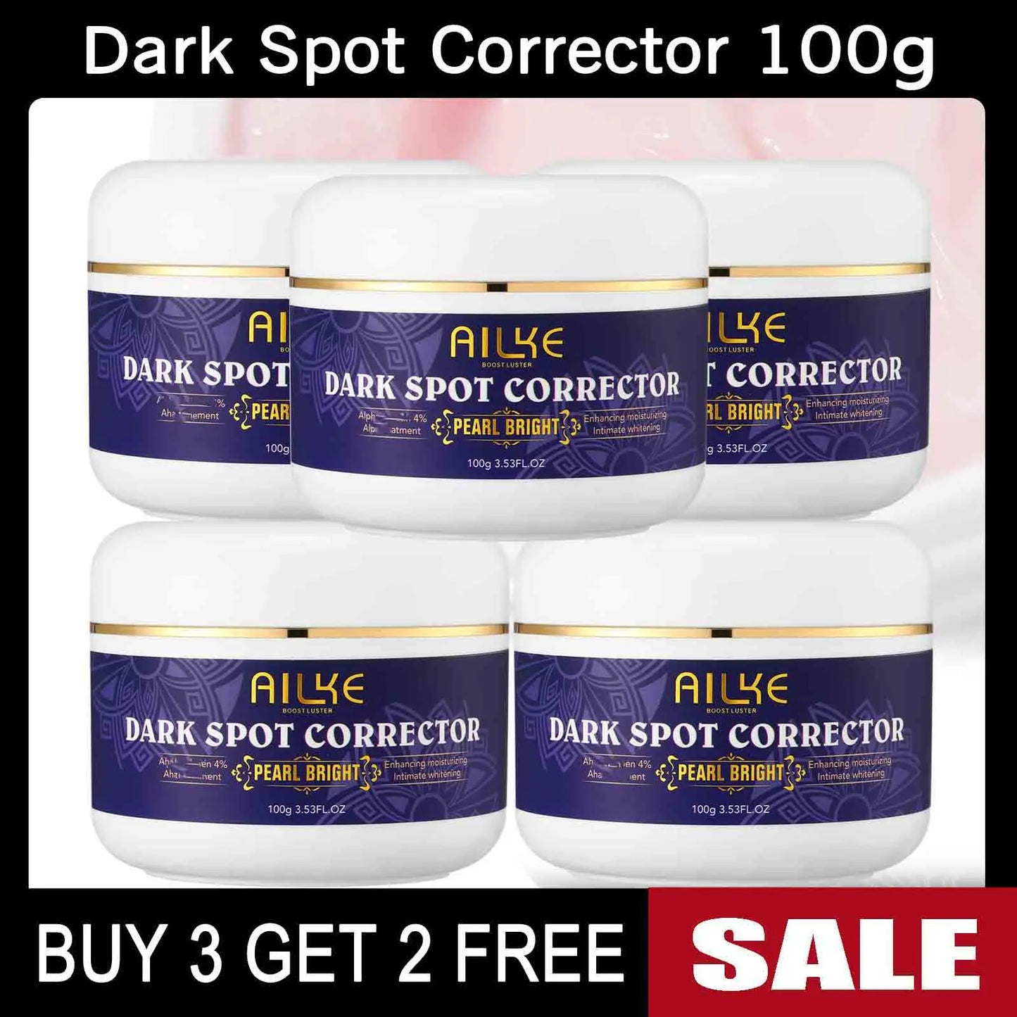 AILKE Dark Spots Remover Cream, For Armpit,Elbows, Legs, Age Spots,Sun Spots And Freckle Remover,With Glutathione &Vitamin E
