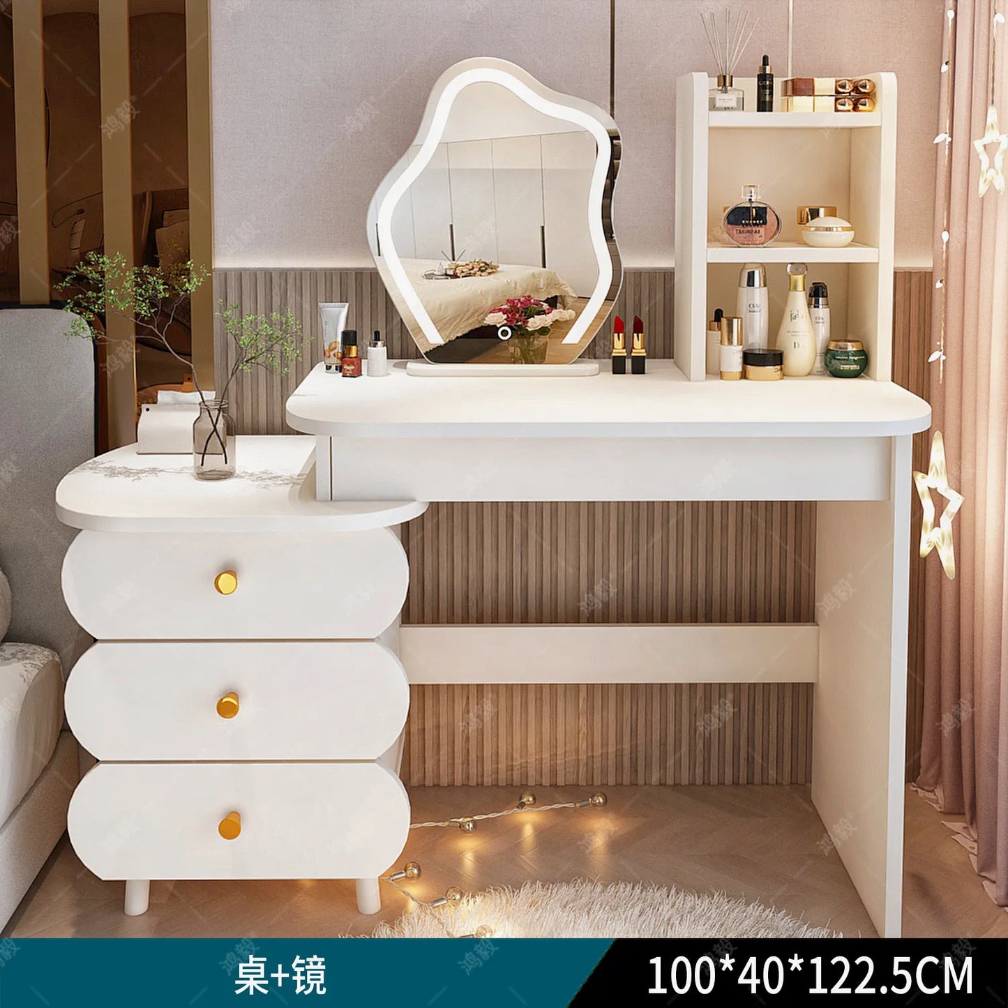 DUTRIEUX European Vanity Table With Mirror And Storage
