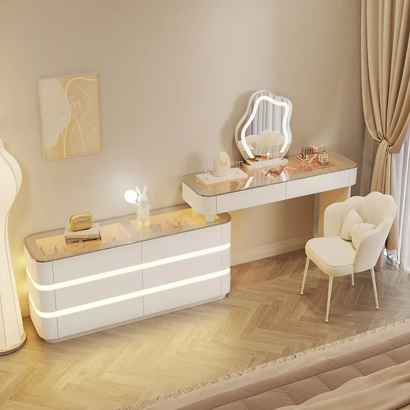 DUTRIEUX European Vanity Desk With Drawers And Shelves