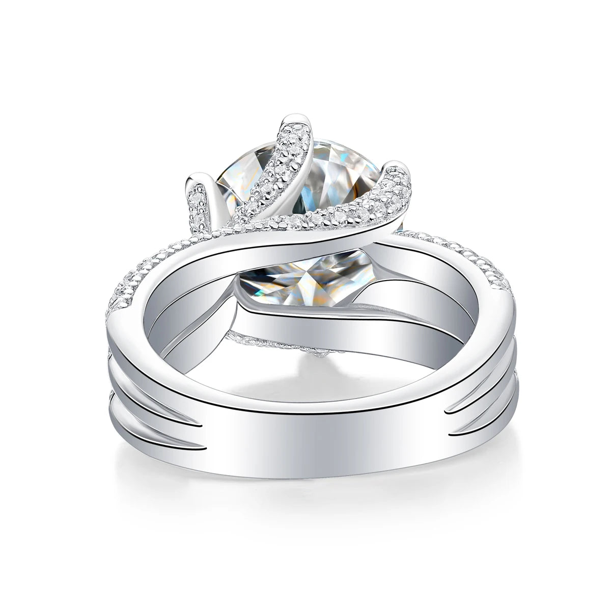 Moissanite Engagement Ring S925 Sterling Silver