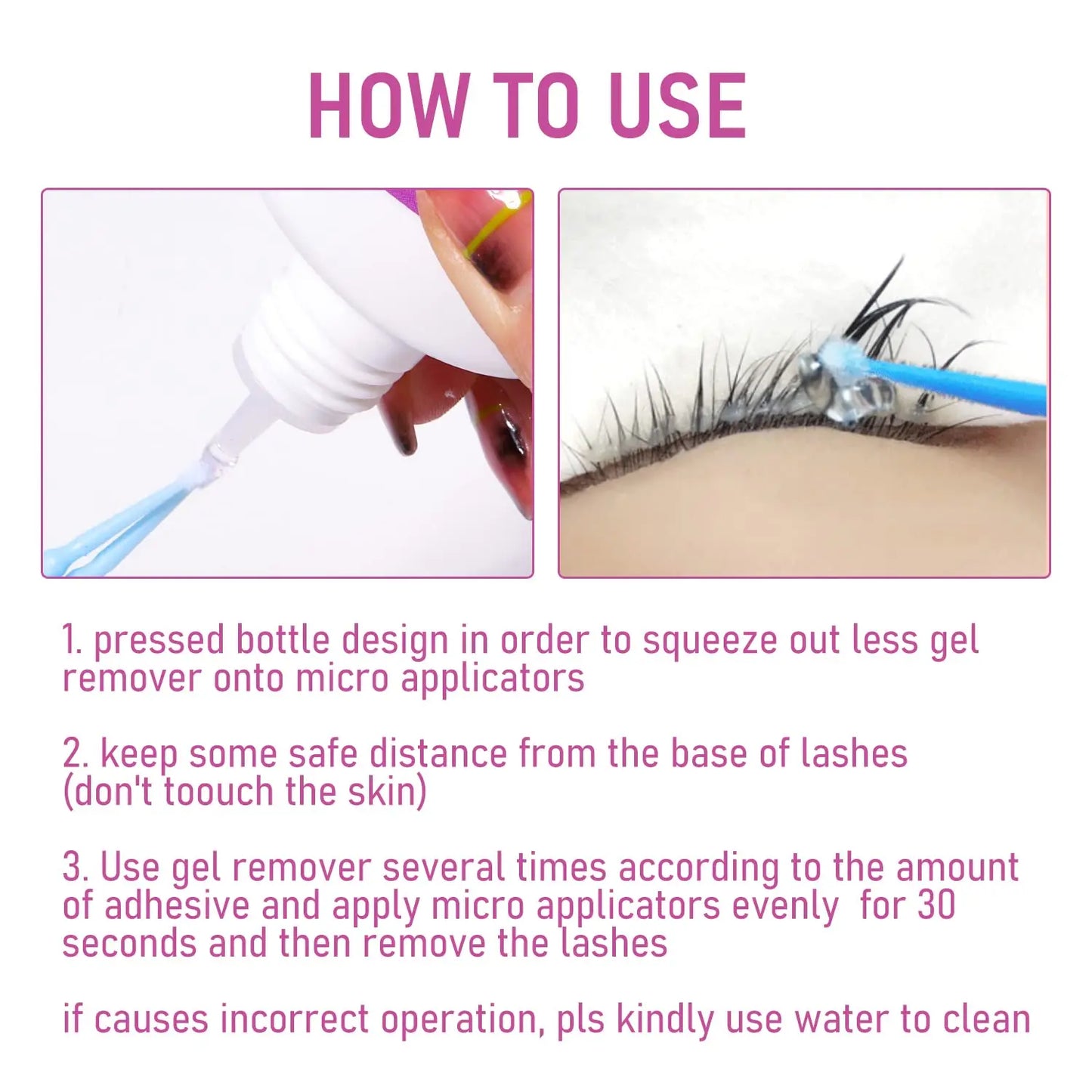 VEYES INC 15ml Gel Lash Remover for Eyelash Extension Easily Remove Adhesive