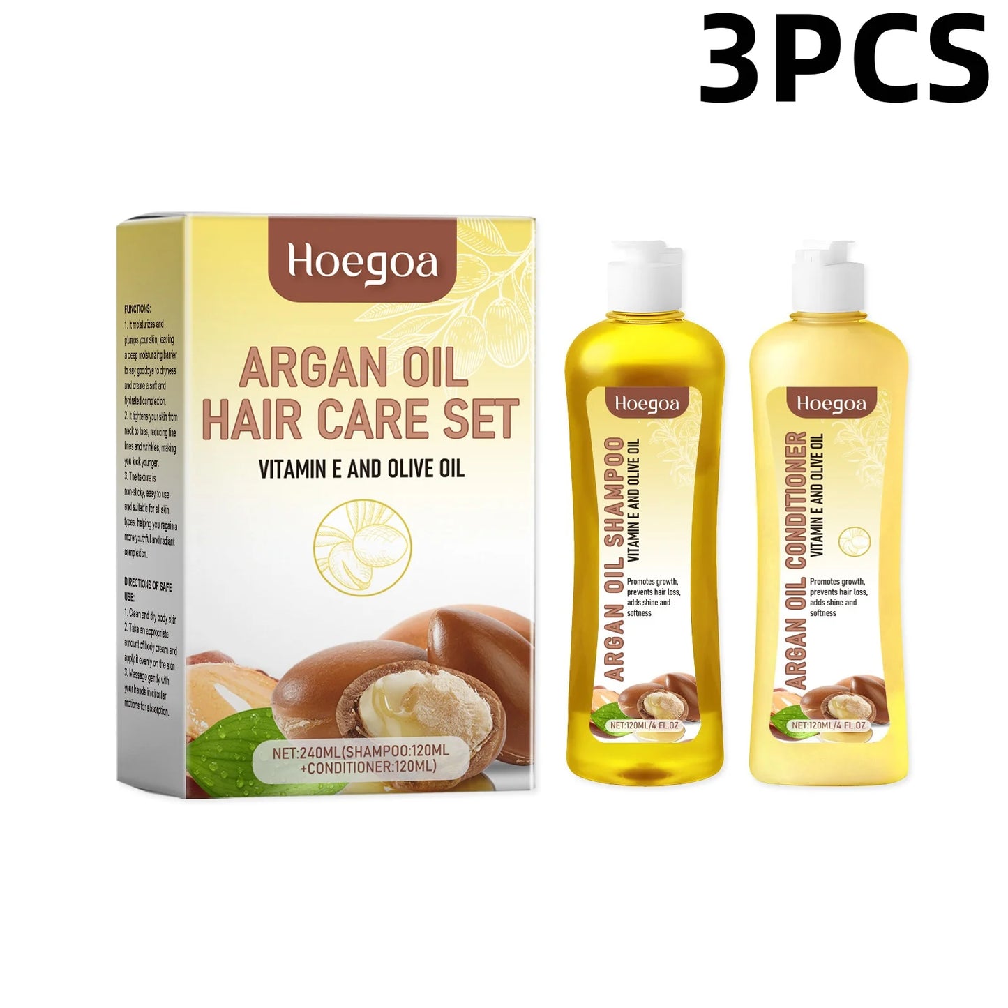 HOEGOA Argan Oil Shampoo And Conditioner Set For Dry Hair