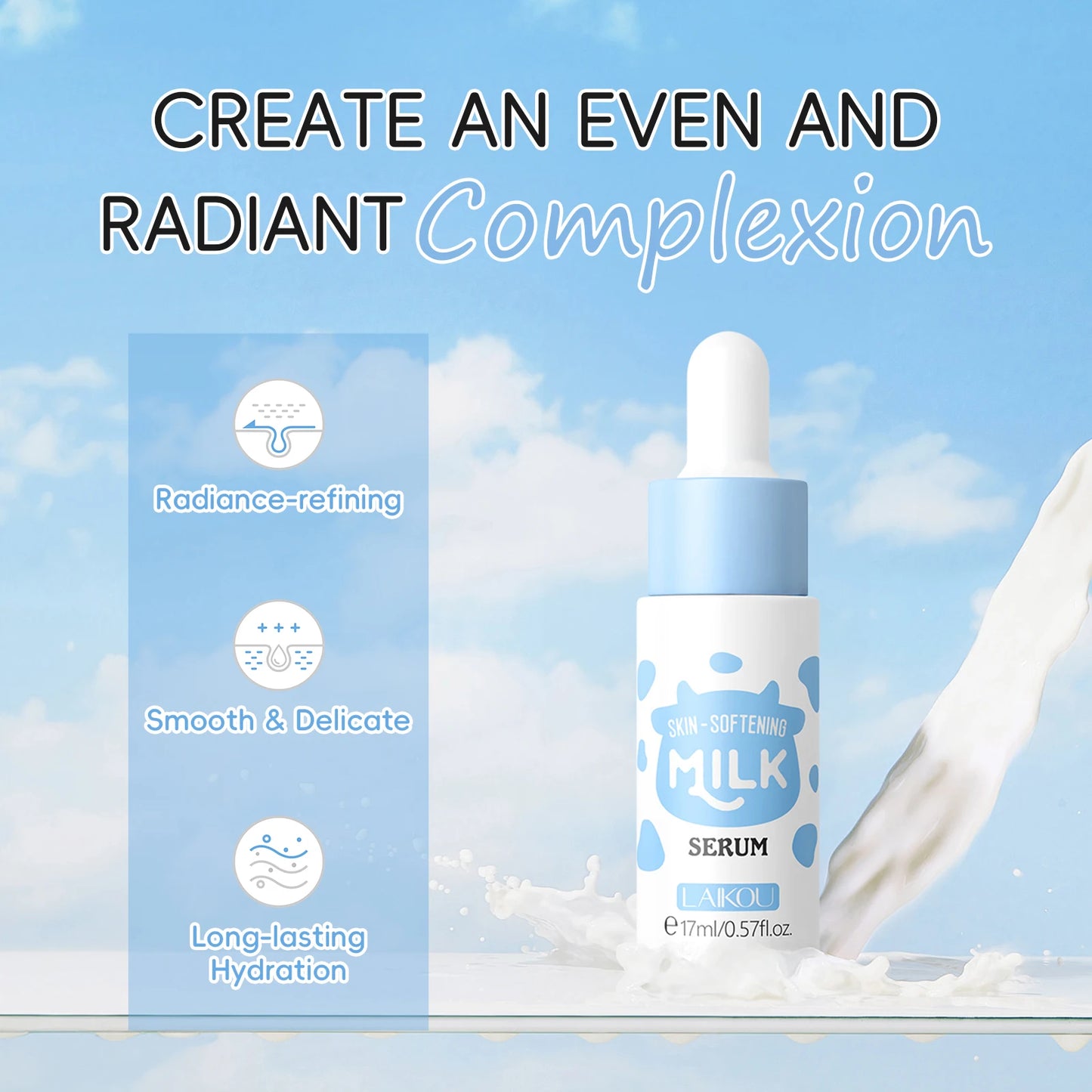 LAIKOU Milk Skincare Softening Serum Travel Kit Set
