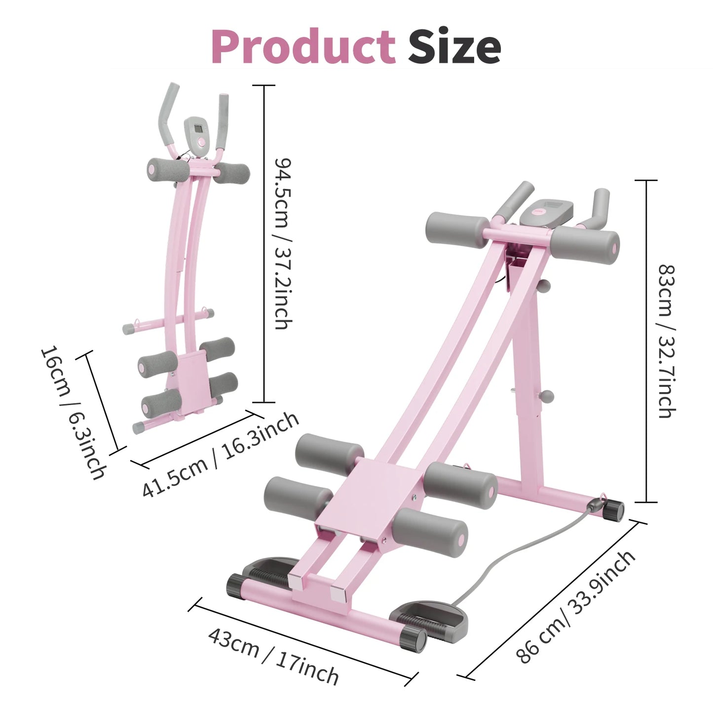 Foldable Abdominal Curl Trainer For Home Gym Core Workout