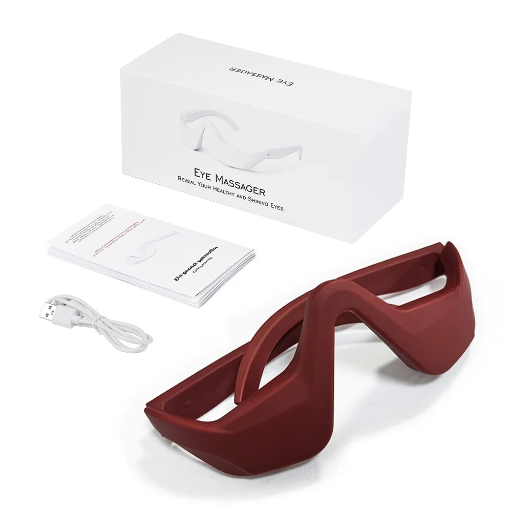 Foreverlily Red Eye Under-Eye Glasses Eye Fatigue Relief Massager
