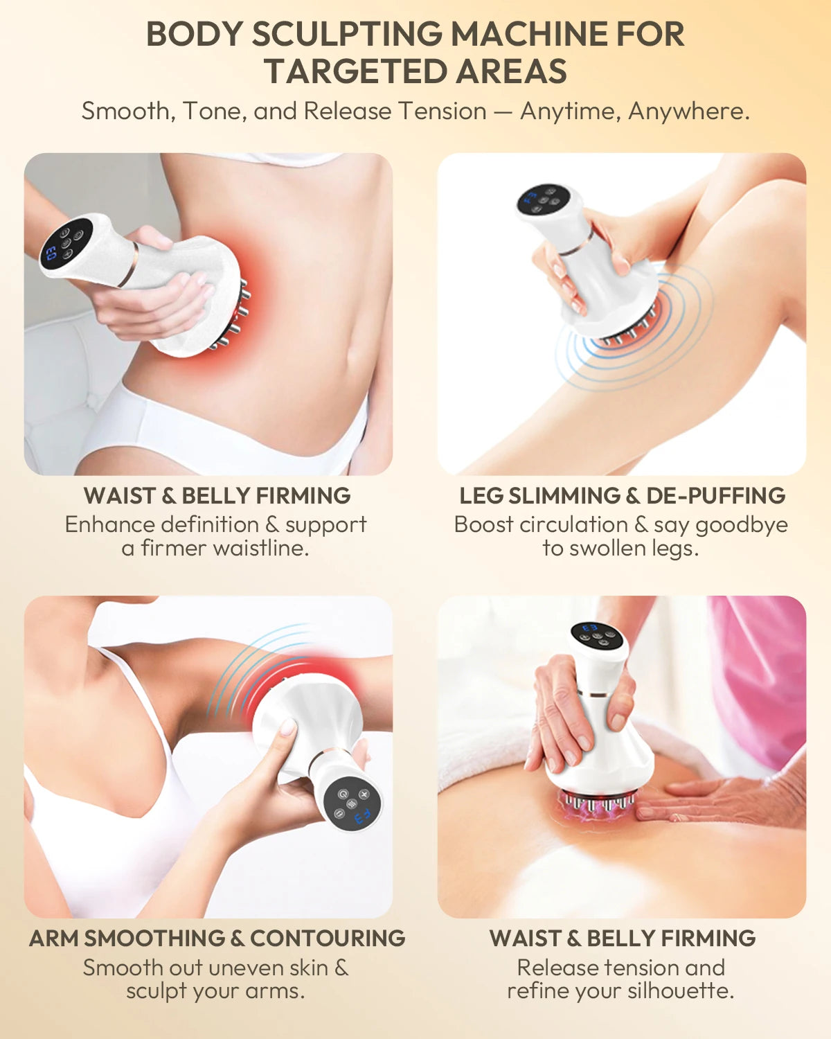 Lymphatic Drainage Massager and Anti Cellulite Sculpting Tool