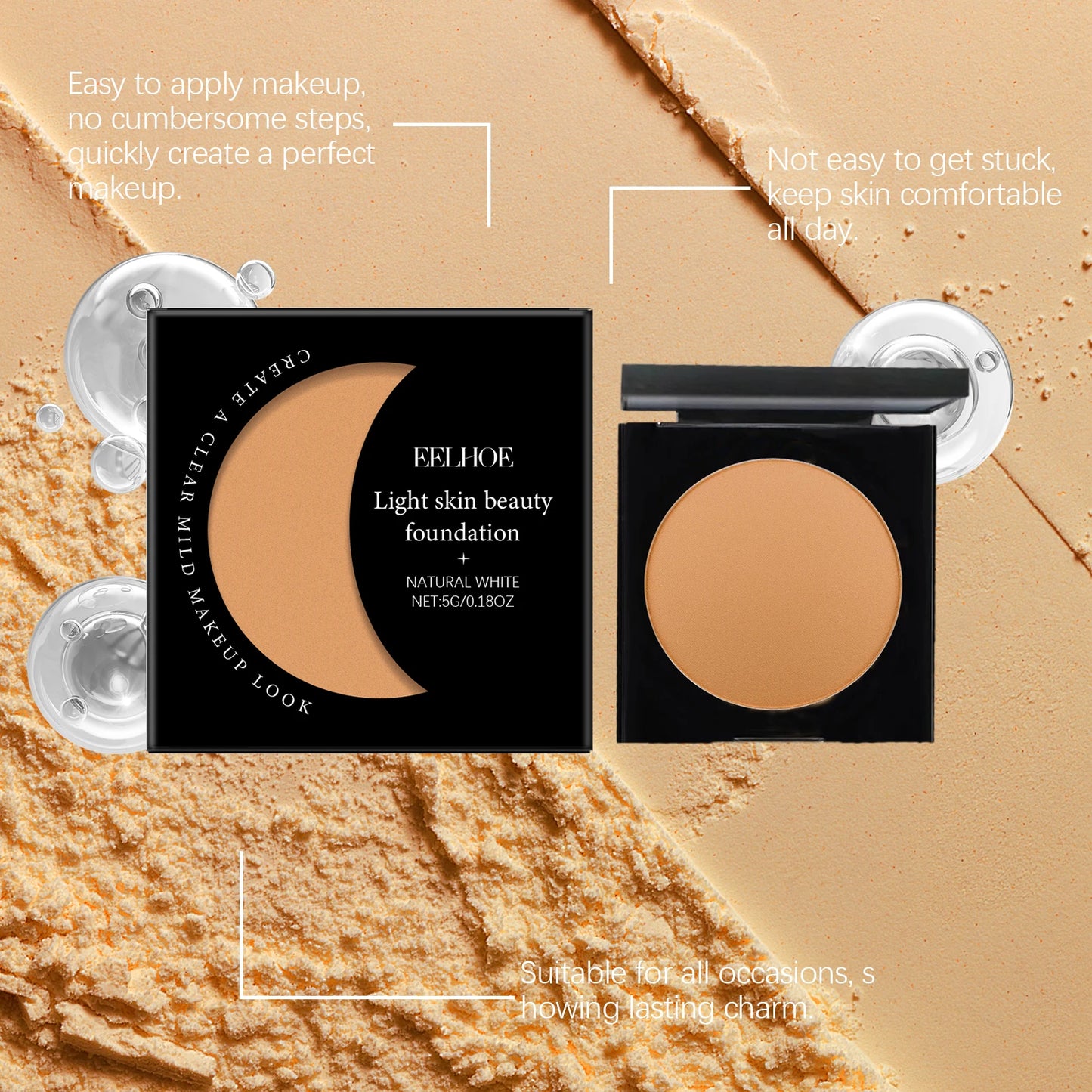 Facial Foundation Full Coverage Matte Oil Control Sweatproof Palette
