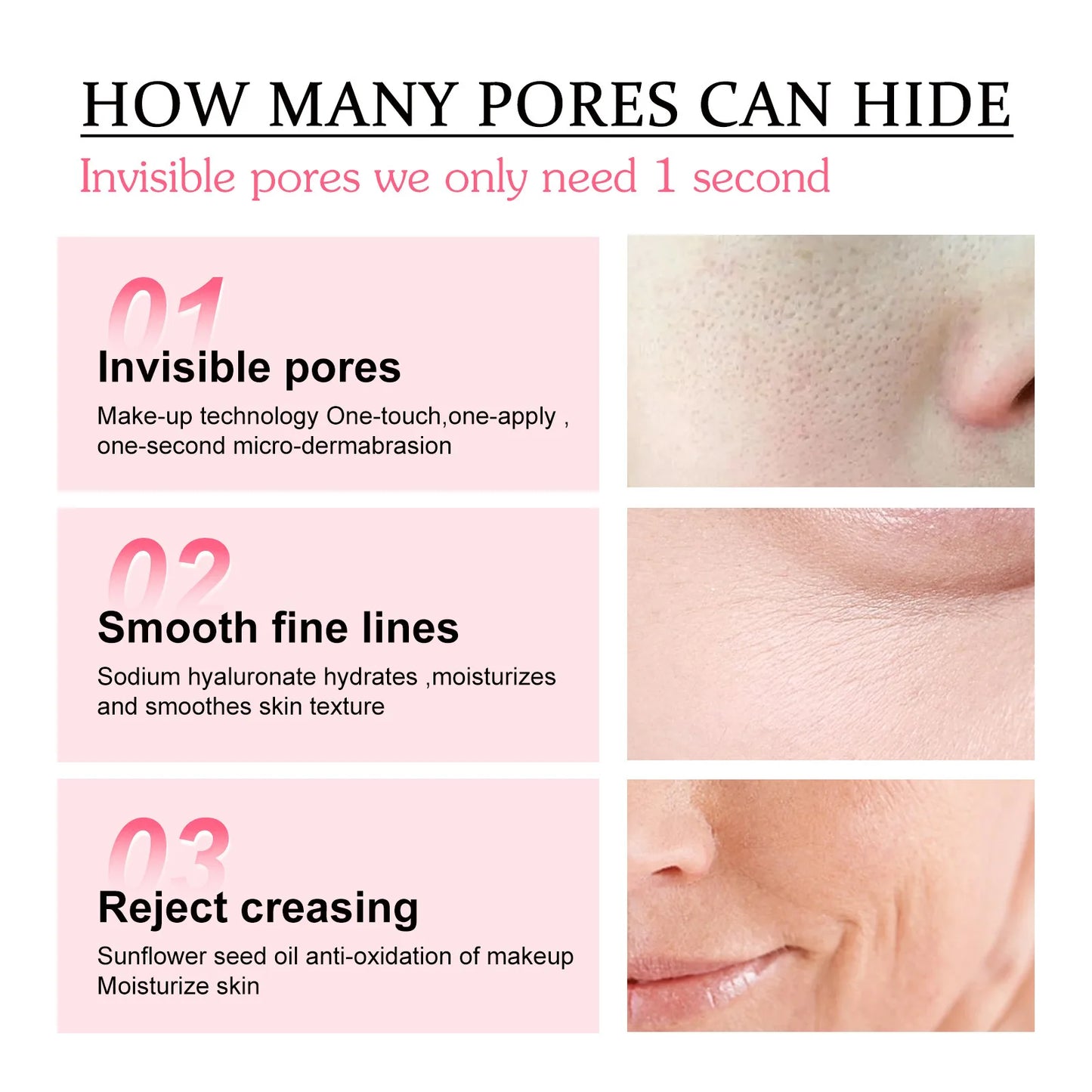 Ouhoe Invisible Pore Makeup Waterproof Concealer All Day Coverage