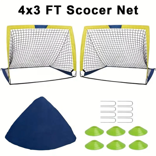 Portable Soccer Goal Set For Backyard Or Indoor Use