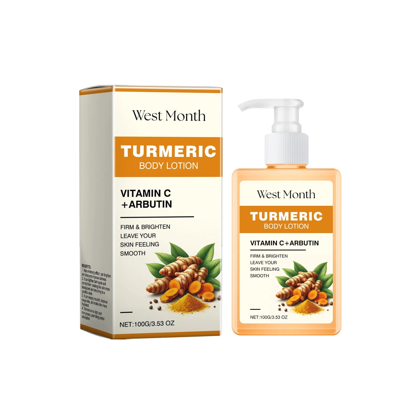 Ouhoe Turmeric Body Lotion Moisturizing Anti Aging Firming Non Greasy