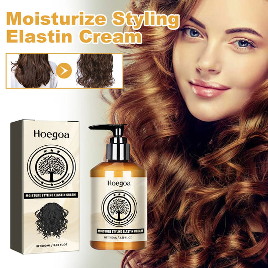 Hoegoa Moroccan Hair Elastic Styling Cream For Curly Hair