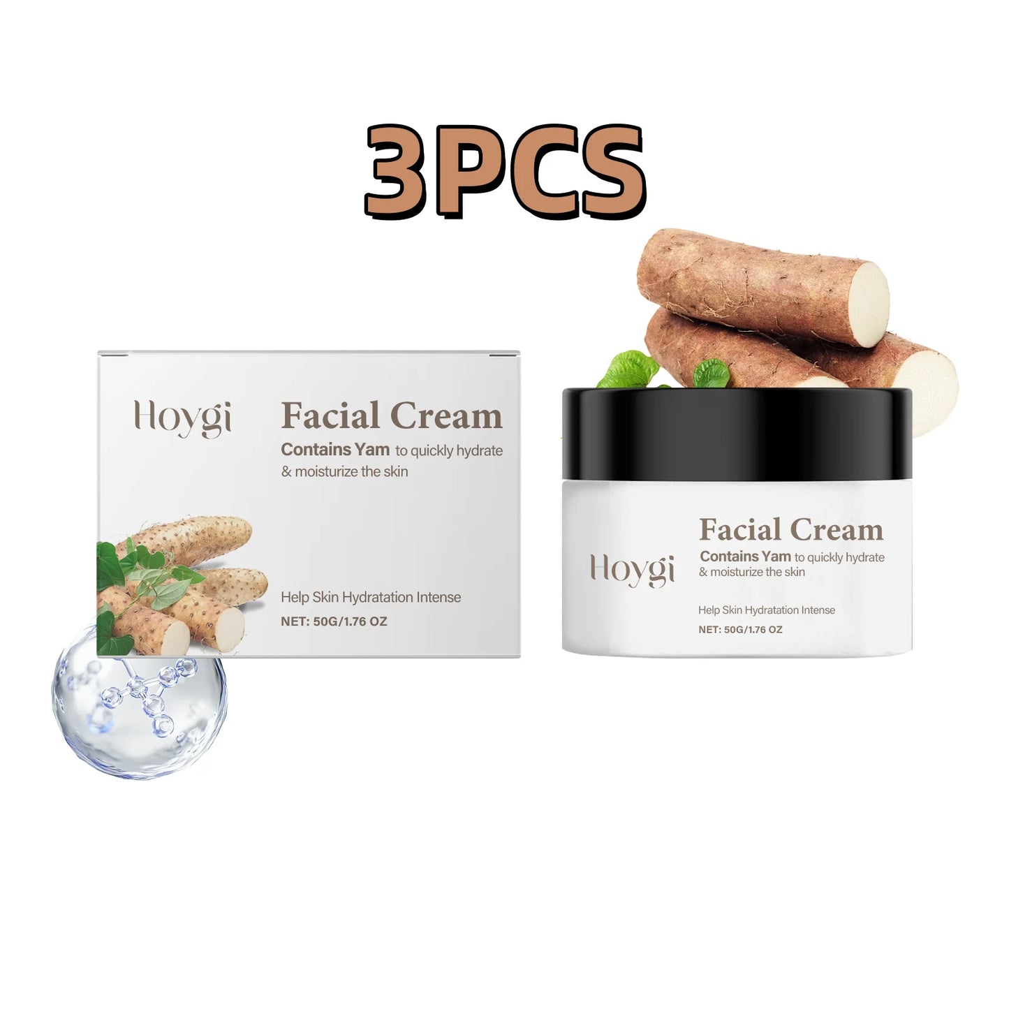 Hoygi Yam Face Cream Moisturizing Antioxidant Hydration and Texture Refinement
