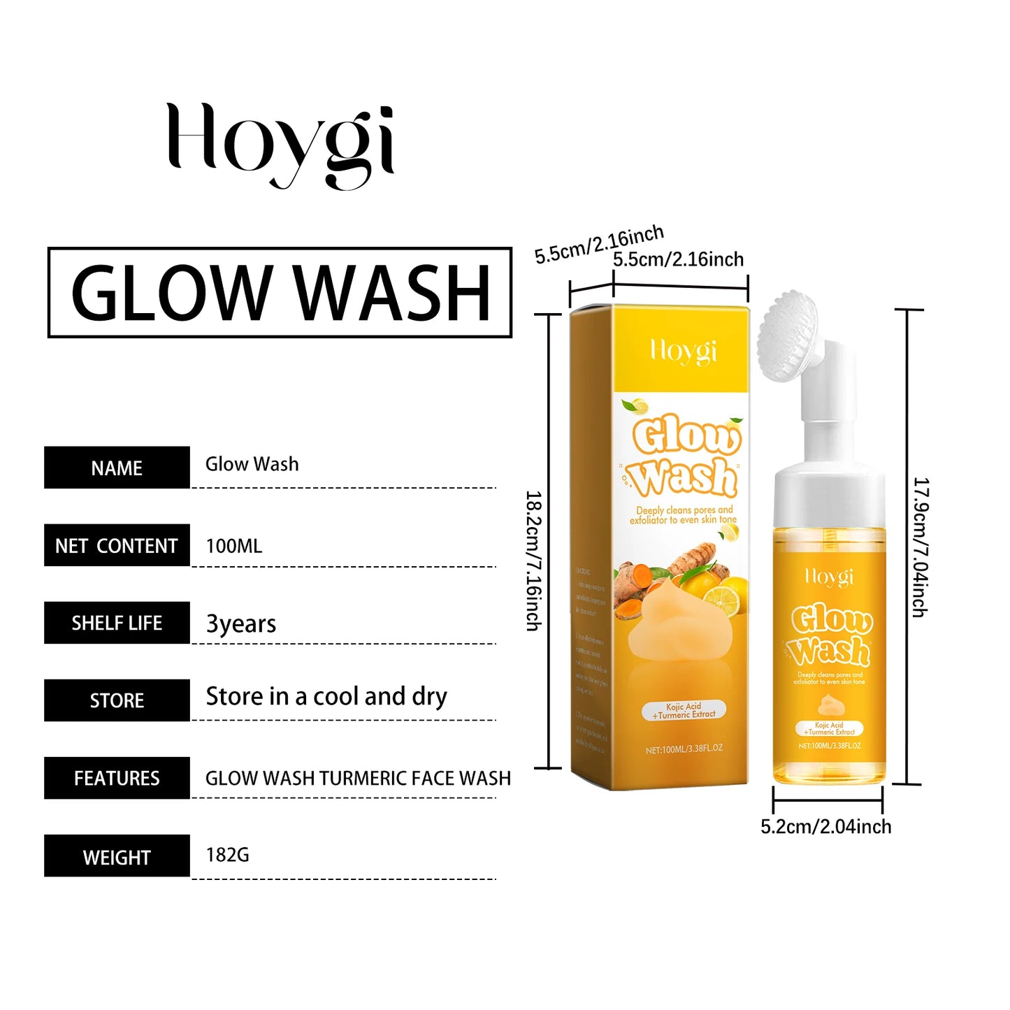 Hoygi Turmeric Face Wash Cleanser For Glow And Hydration