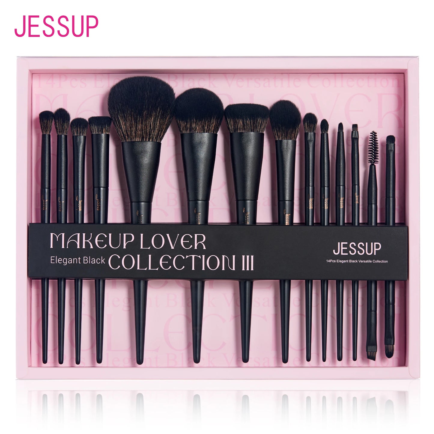 JessupBrush 14 Piece Makeup Brush Set Contour Foundation Eyeshadow Concealer
