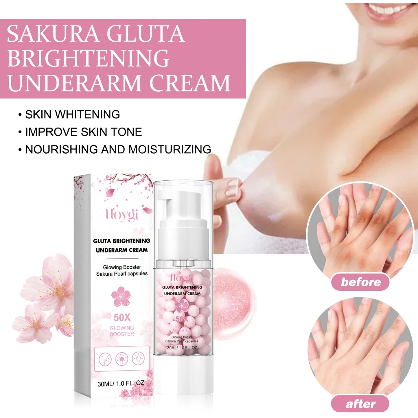 Hoygi Whitening Armpit Body Lotion for Smooth, Nourished Skin