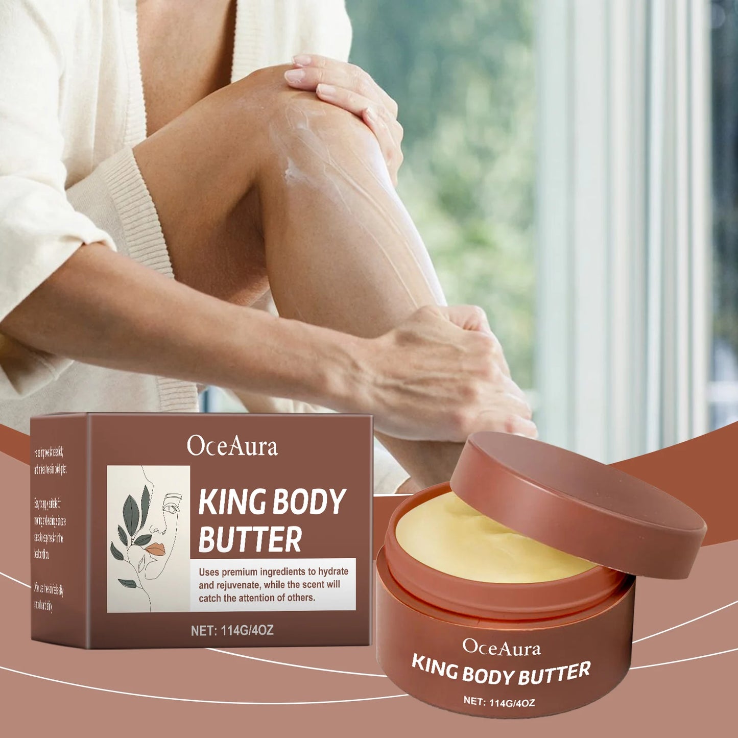 OceAura Shea Butter Moisturizing Cream For Deep Hydration