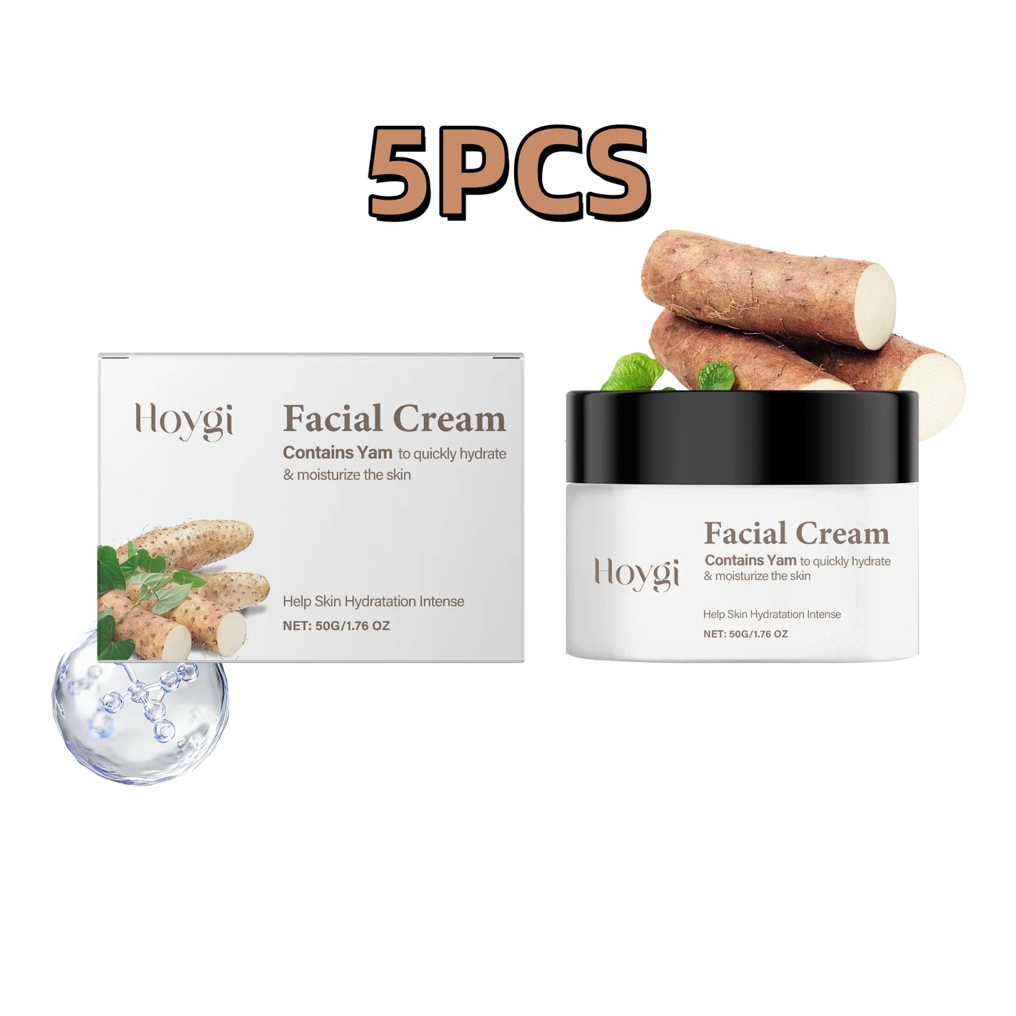 Hoygi Yam Face Cream Moisturizing Antioxidant Hydration and Texture Refinement
