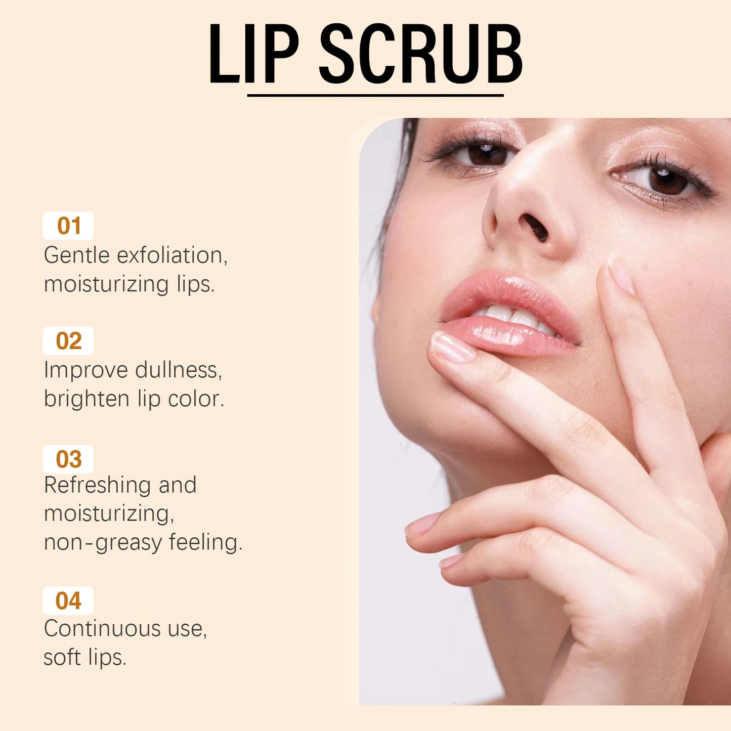 Ouhoe Turmeric Lip Scrub Moisturizing Exfoliating Nourishing