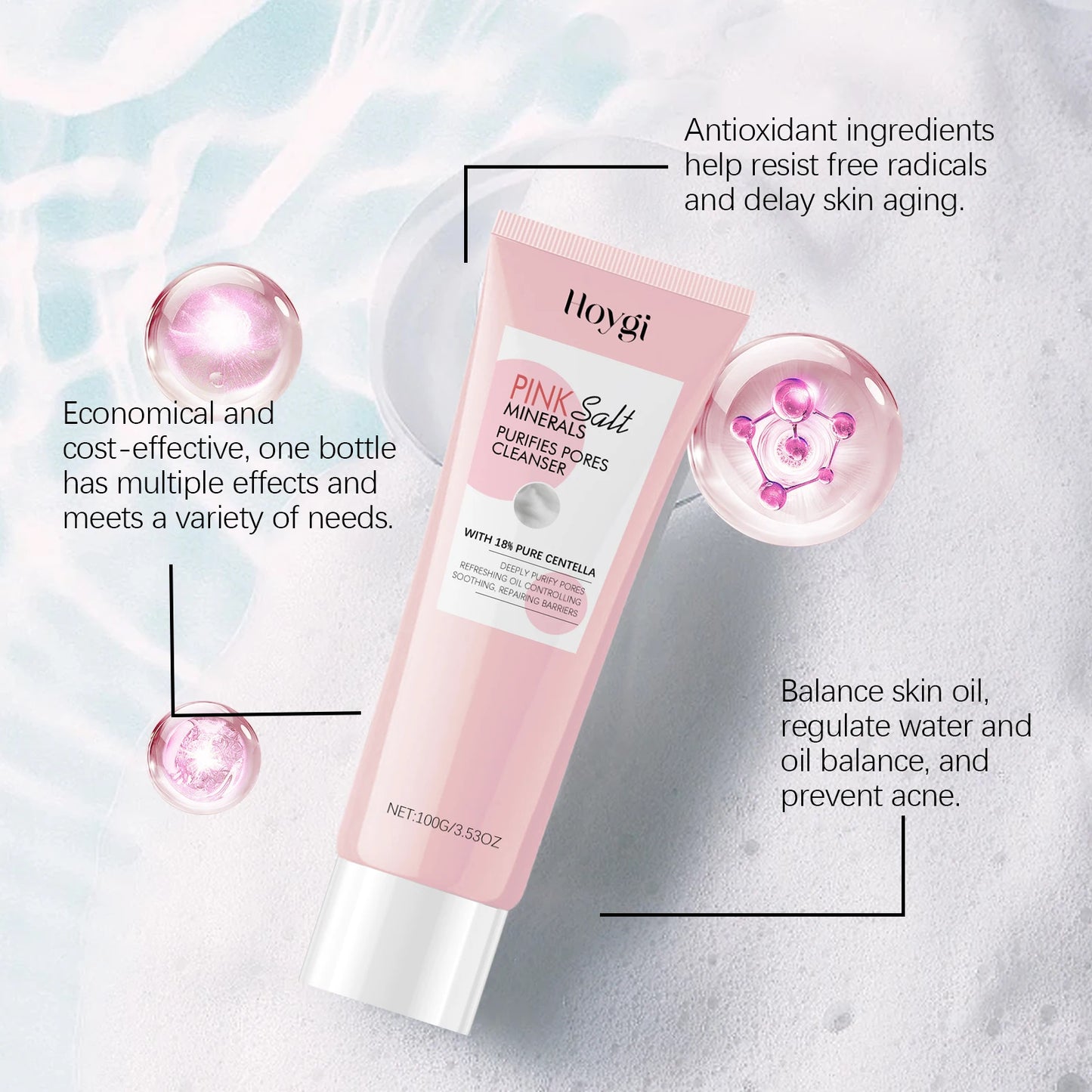 Hoygi Clean Pores Facial Cleanser Hydrating Oil Control