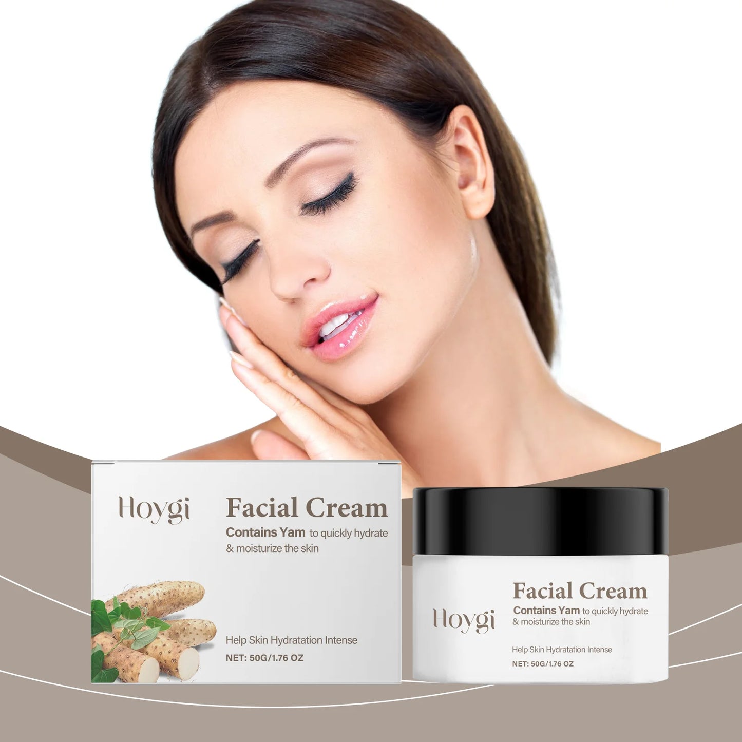 Hoygi Yam Face Cream Moisturizing Antioxidant Hydration and Texture Refinement