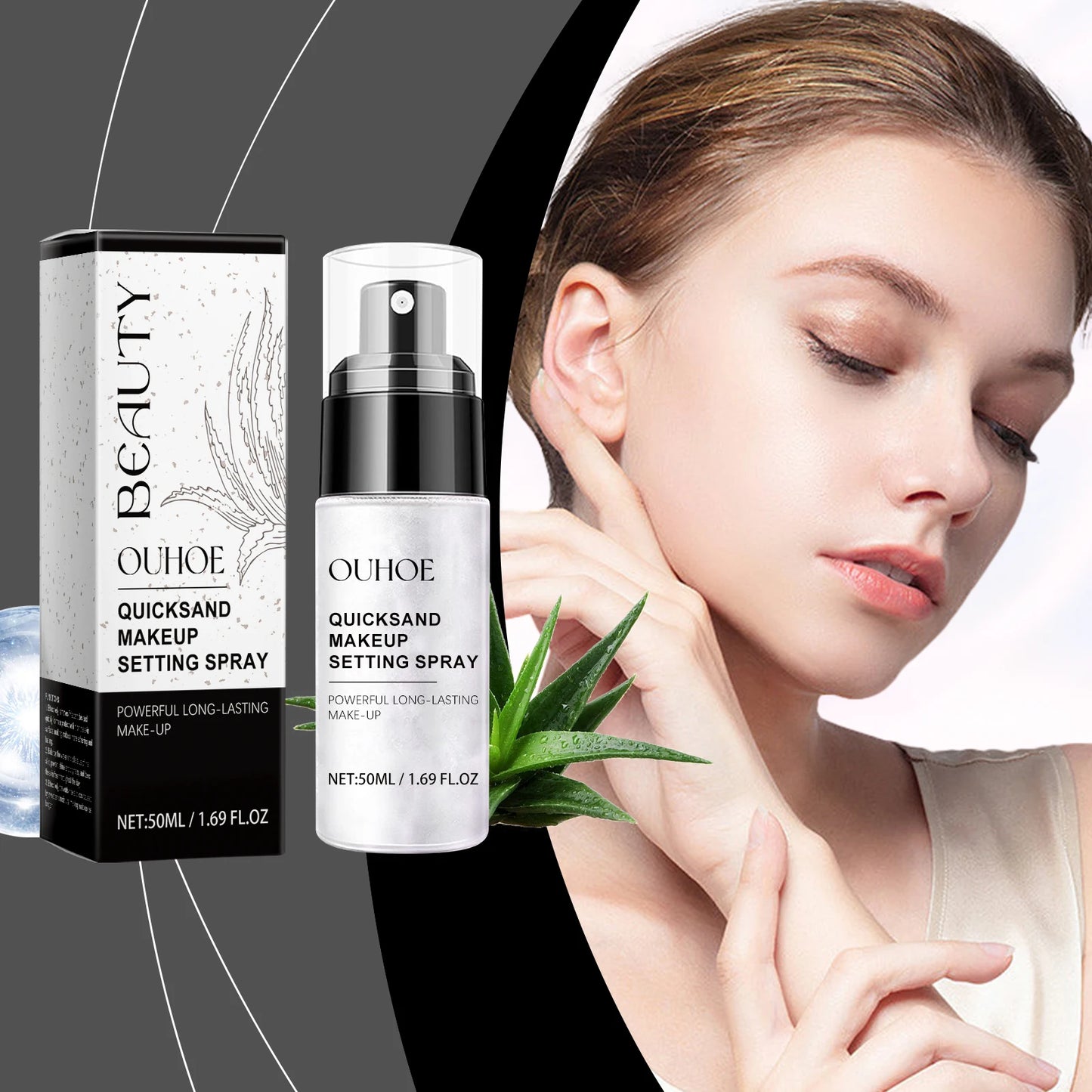 Ouhoe Loose Powder Setting Spray Waterproof Foundation