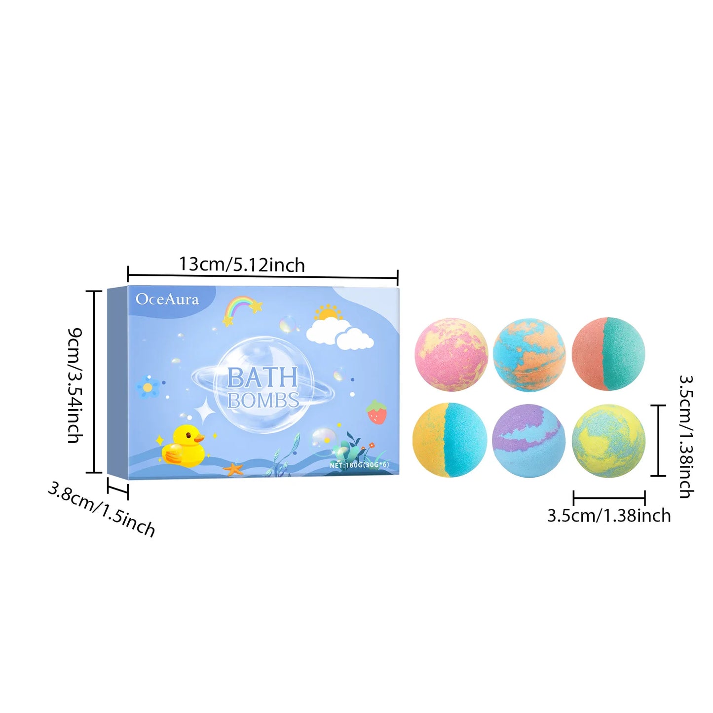 OceAura Lavender Bath Bombs For Relaxation And Nourishing Skin