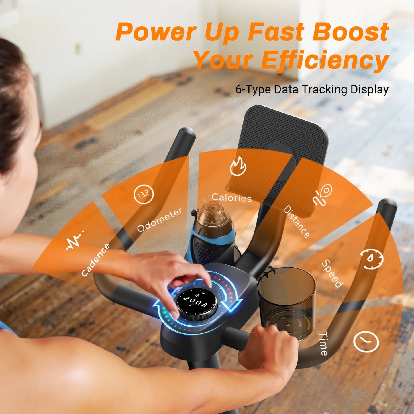 MERACH Low Noise Stationary Bike With Tablet Mount