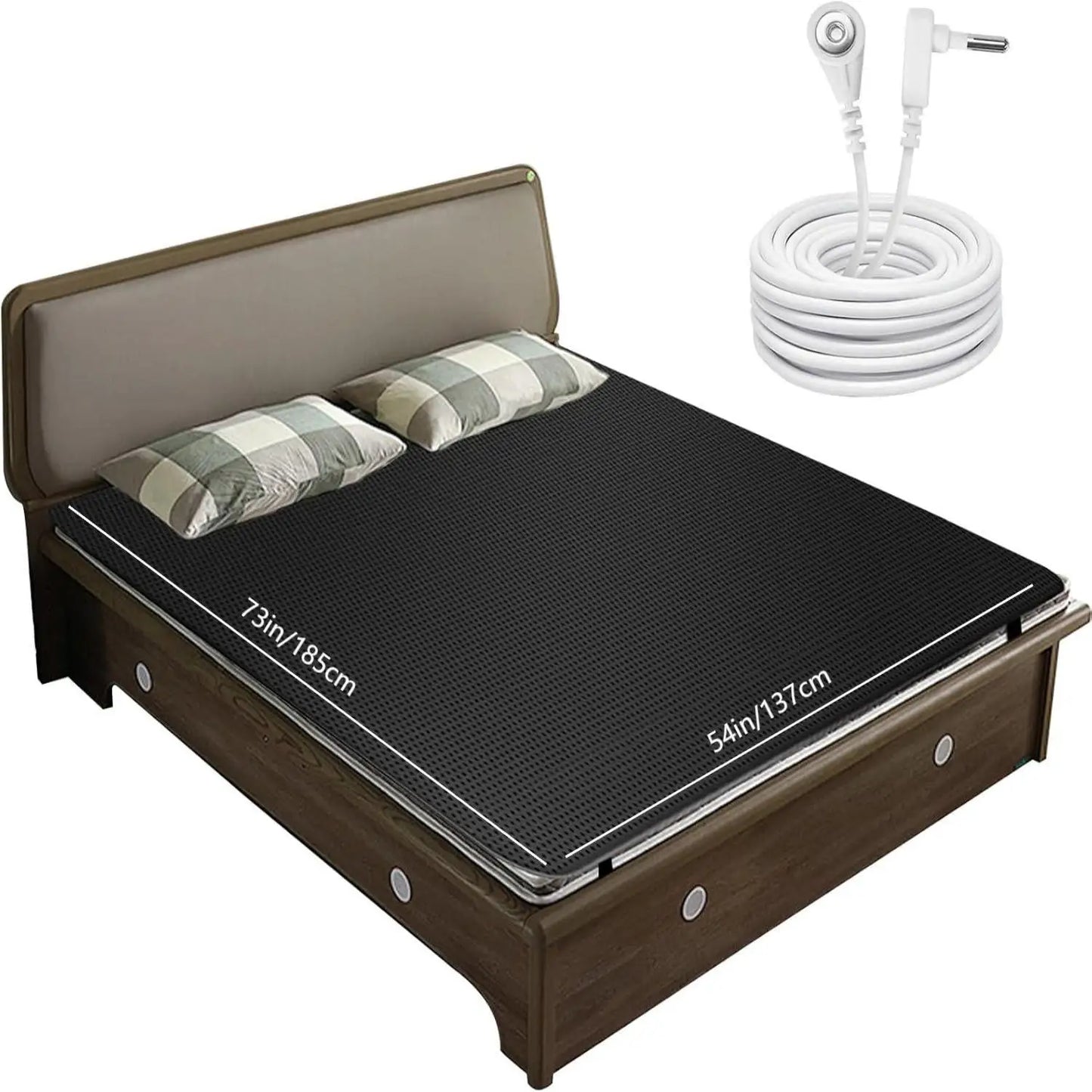 NONECN Grounding Sheet And Mat With Perforated Conductive Faux Leather