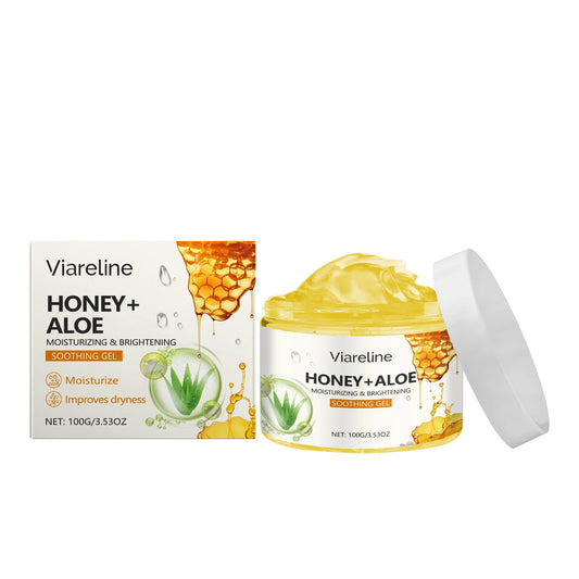 Viareline Honey Aloe Vera Face Gel Moisturizing For Sunburn Relief