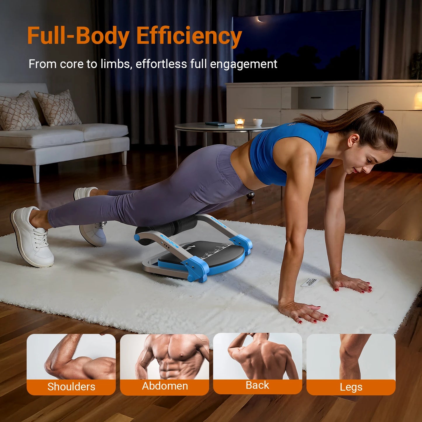 MERACH Ab Machine With Three Adjustable Resistance And Automatic Rebound