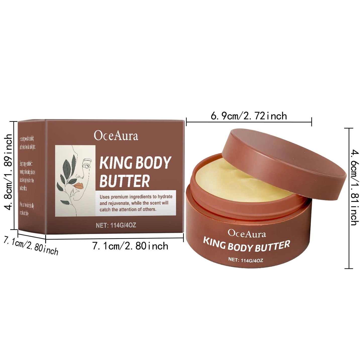 OceAura Shea Butter Moisturizing Cream For Deep Hydration