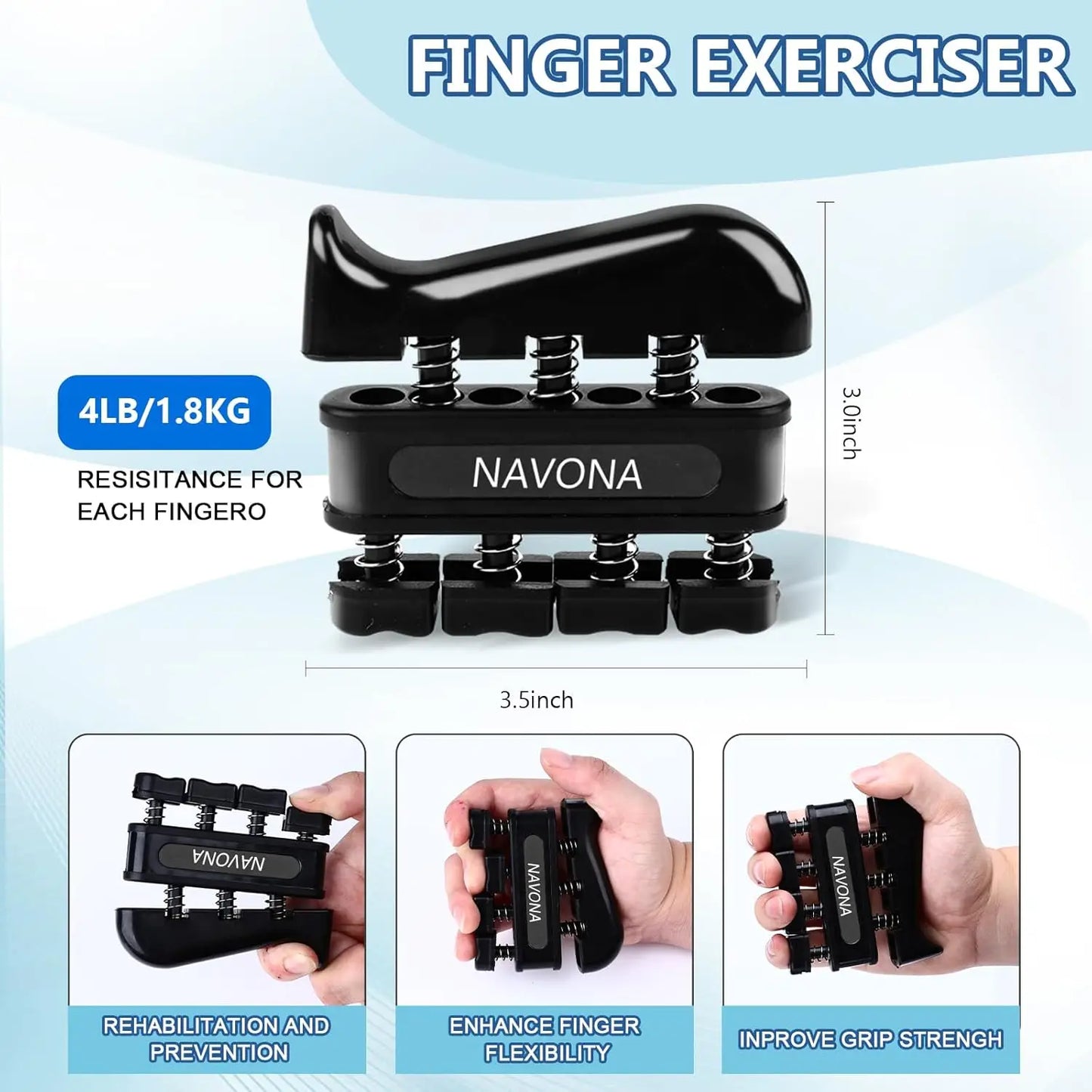 Grip Trainer Kit Hand Grippers Forearm Ring Stress Ball Exercisers