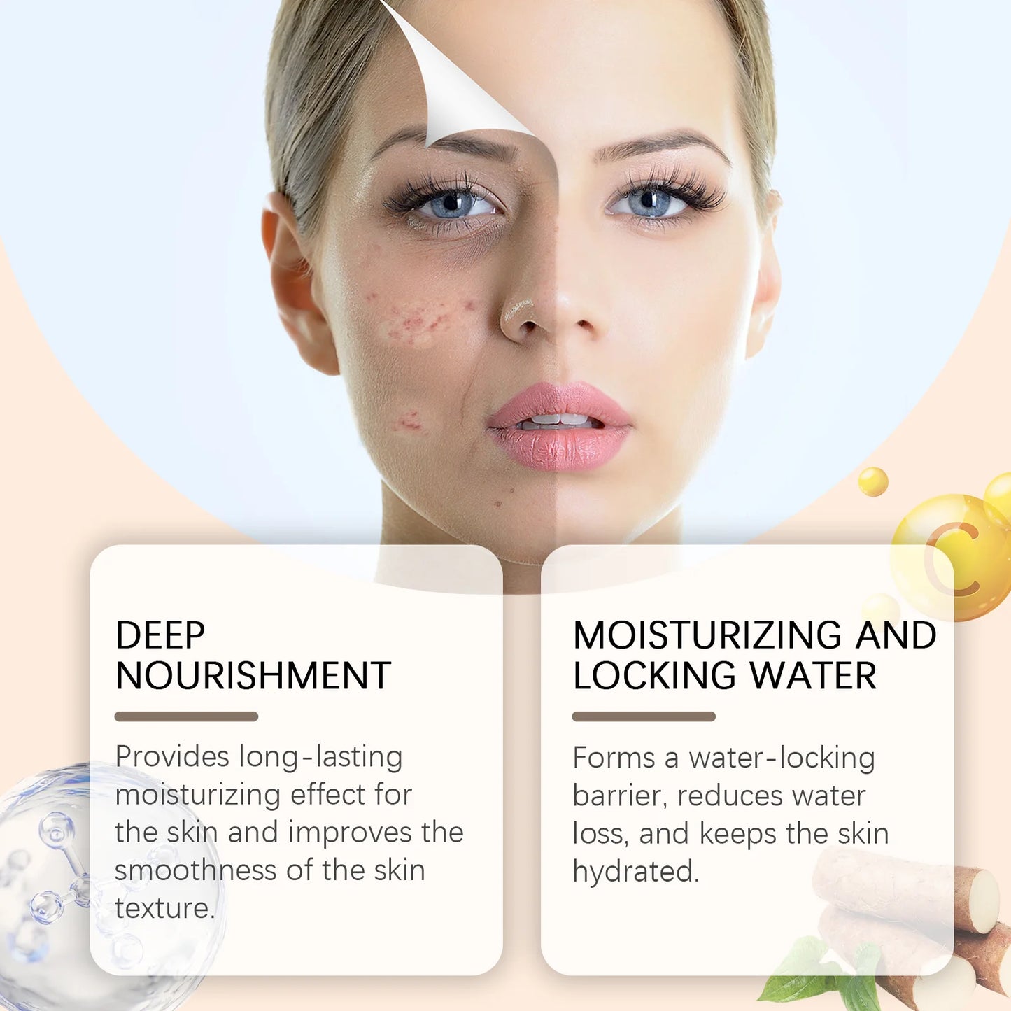 Hoygi Yam Face Cream Moisturizing Antioxidant Hydration and Texture Refinement