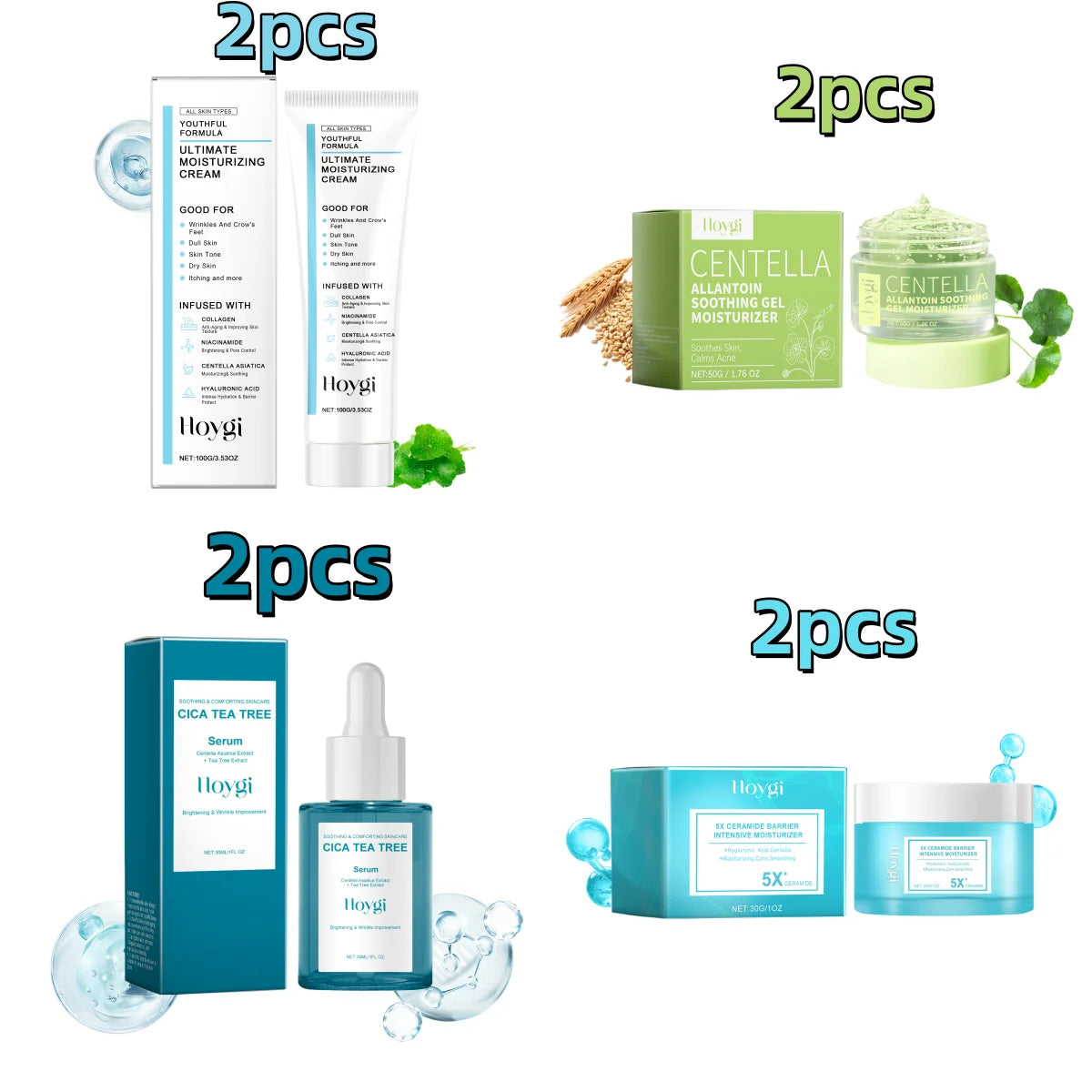 Hoygi Centella Asiatica Repairing Moisturizer For Damaged Acne Prone Skin