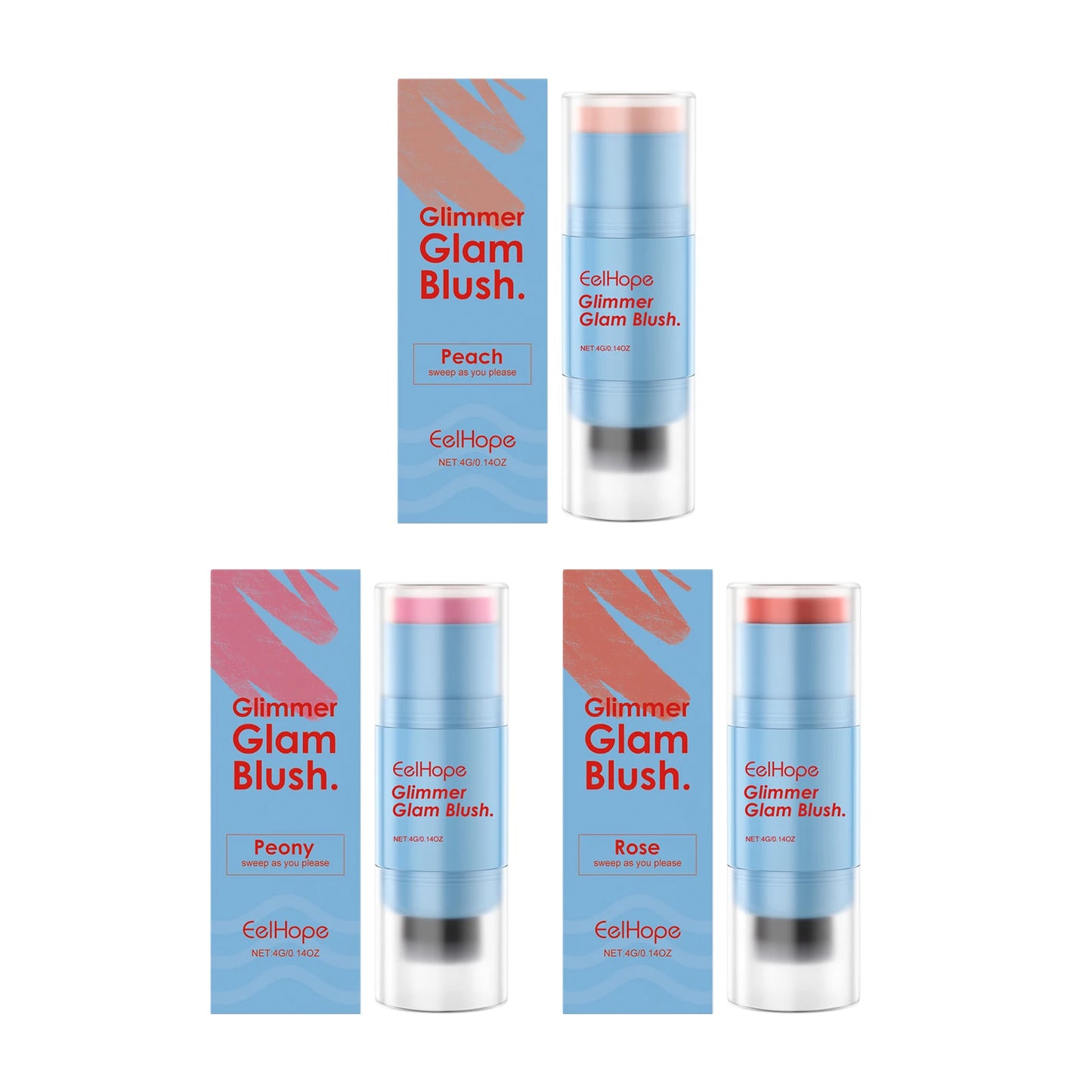Eelhope Double Ended Blush Stick Long Lasting Color