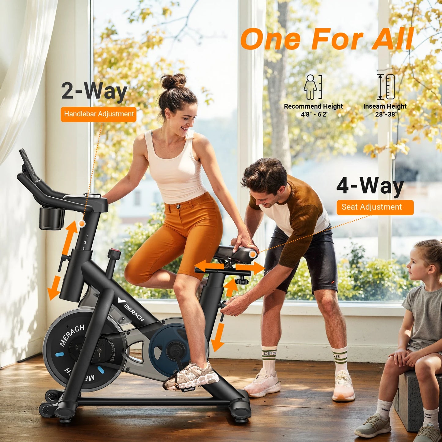 MERACH Low Noise Stationary Bike With Tablet Mount