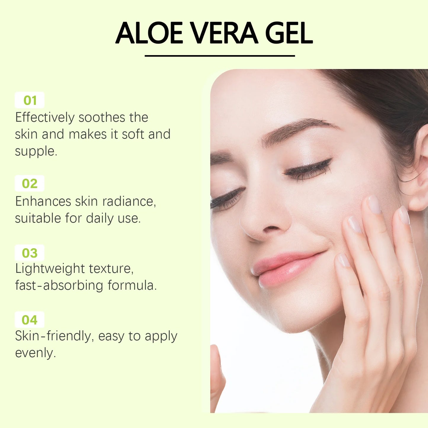 Eelhoe Aloe Vera Gel Moisturizing For Redness And Sunburn Relief