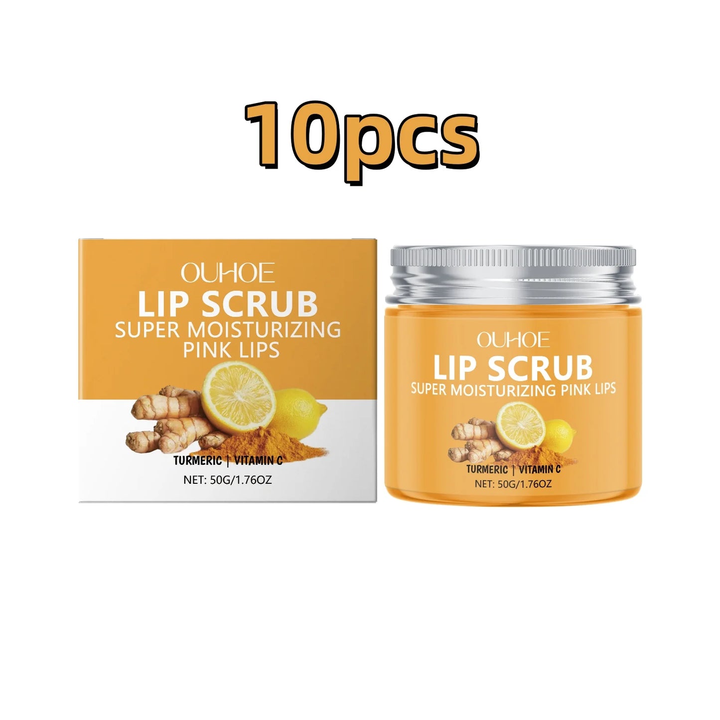 Ouhoe Turmeric Lip Scrub Moisturizing Exfoliating Nourishing