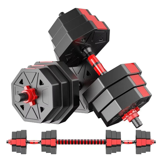 Adjustable Dumbbell Barbell Fitness Set Anti Slip Grip