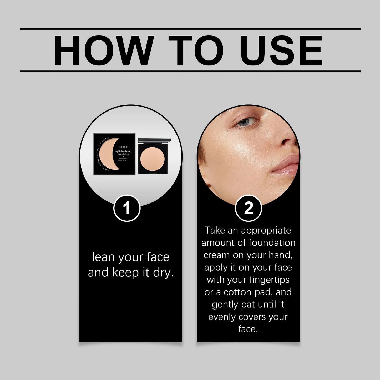Facial Foundation Full Coverage Matte Oil Control Sweatproof Palette