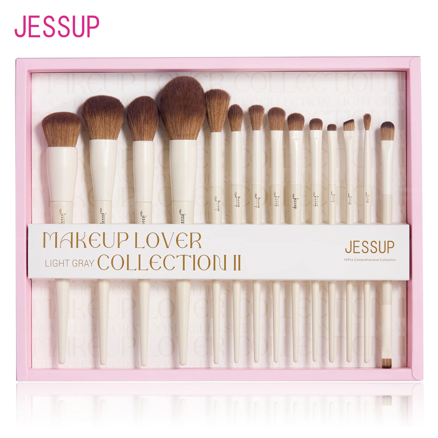 JessupBrush 14 Piece Makeup Brush Set Contour Foundation Eyeshadow Concealer