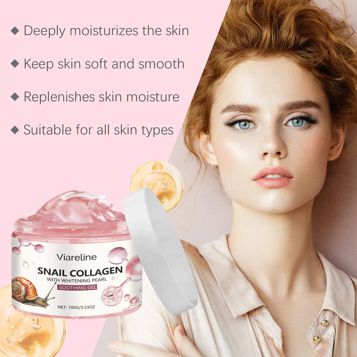 Viareline Moisturizing Face Gel For Hydration And Smoothing