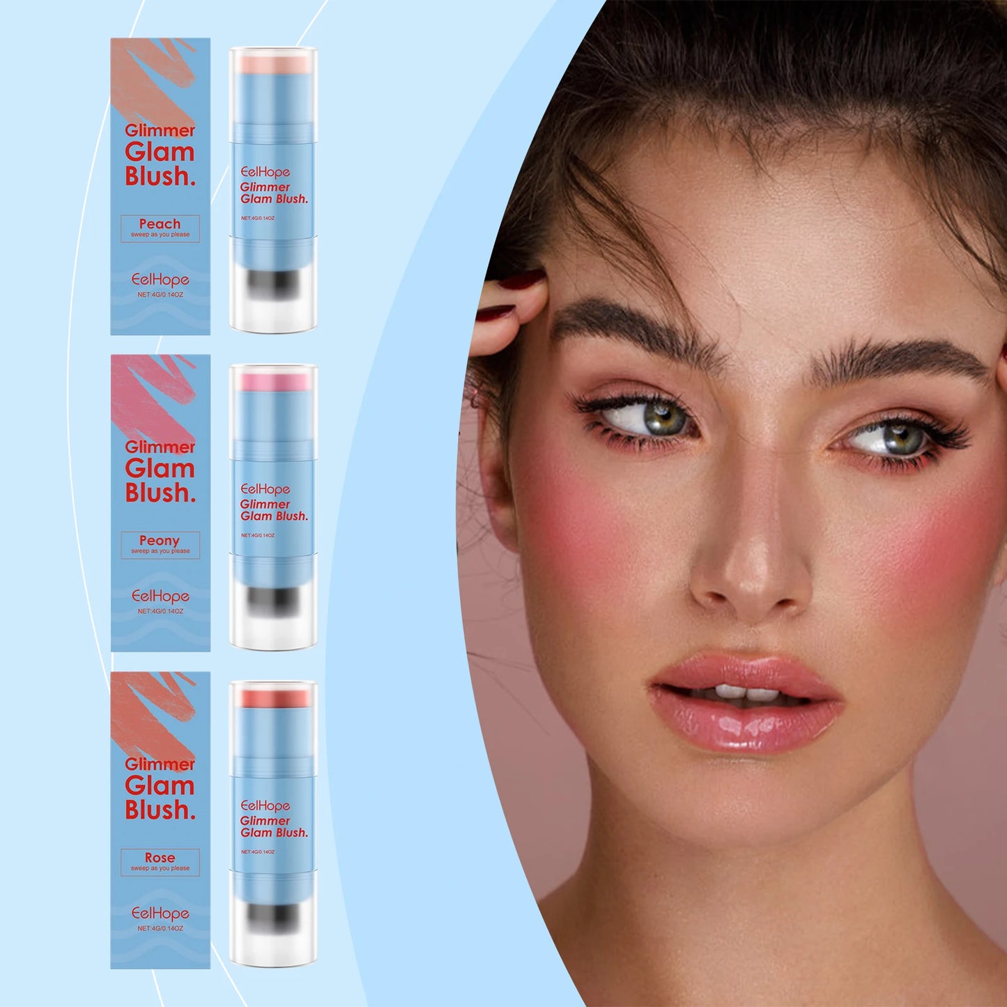 Eelhope Double Ended Blush Stick Long Lasting Color
