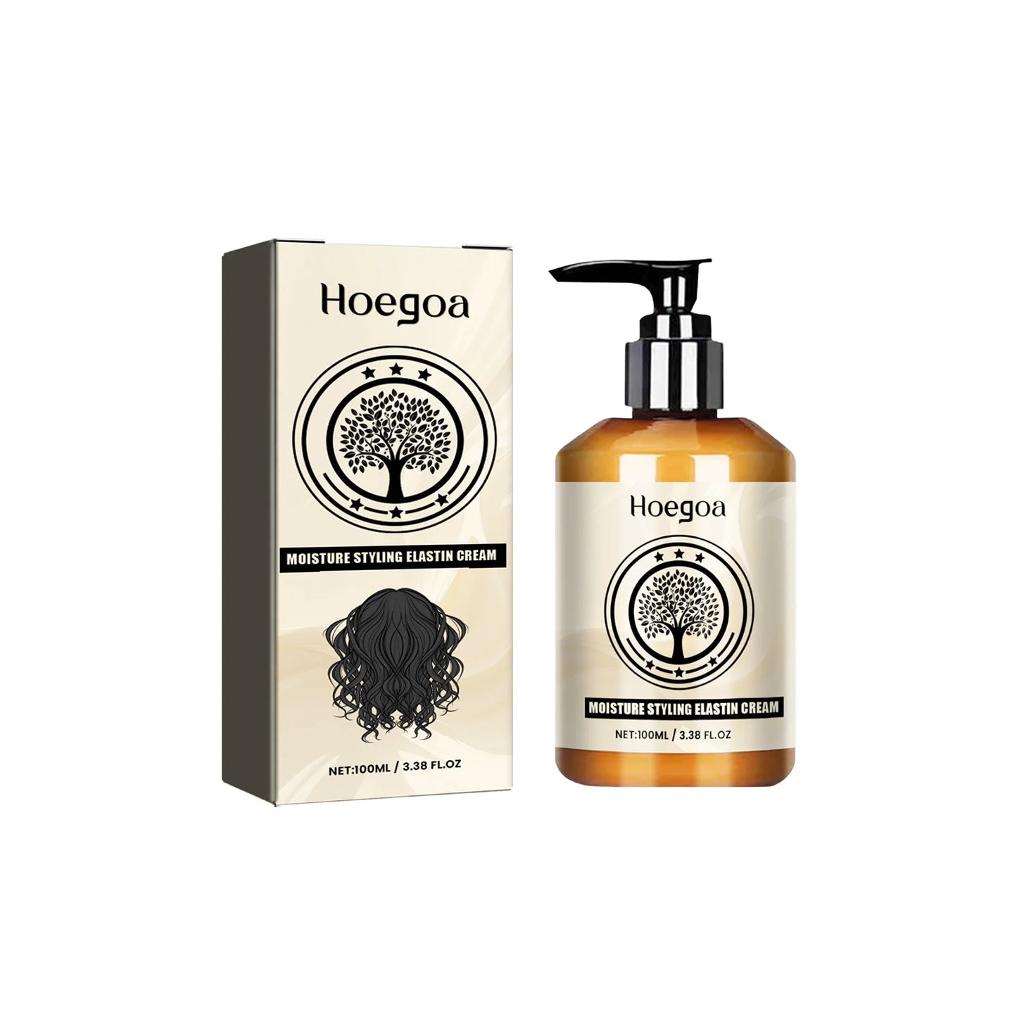 Hoegoa Moroccan Hair Elastic Styling Cream For Curly Hair