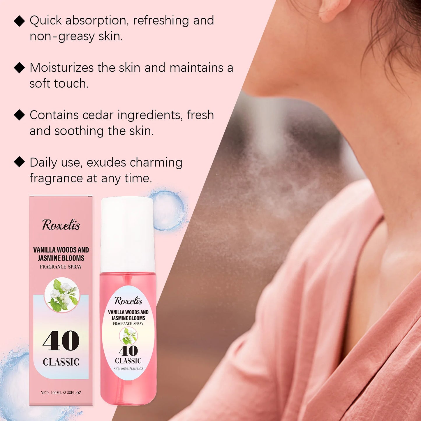 Roxelis Freshing Body Perfume Spray Pheromone Romance Mist