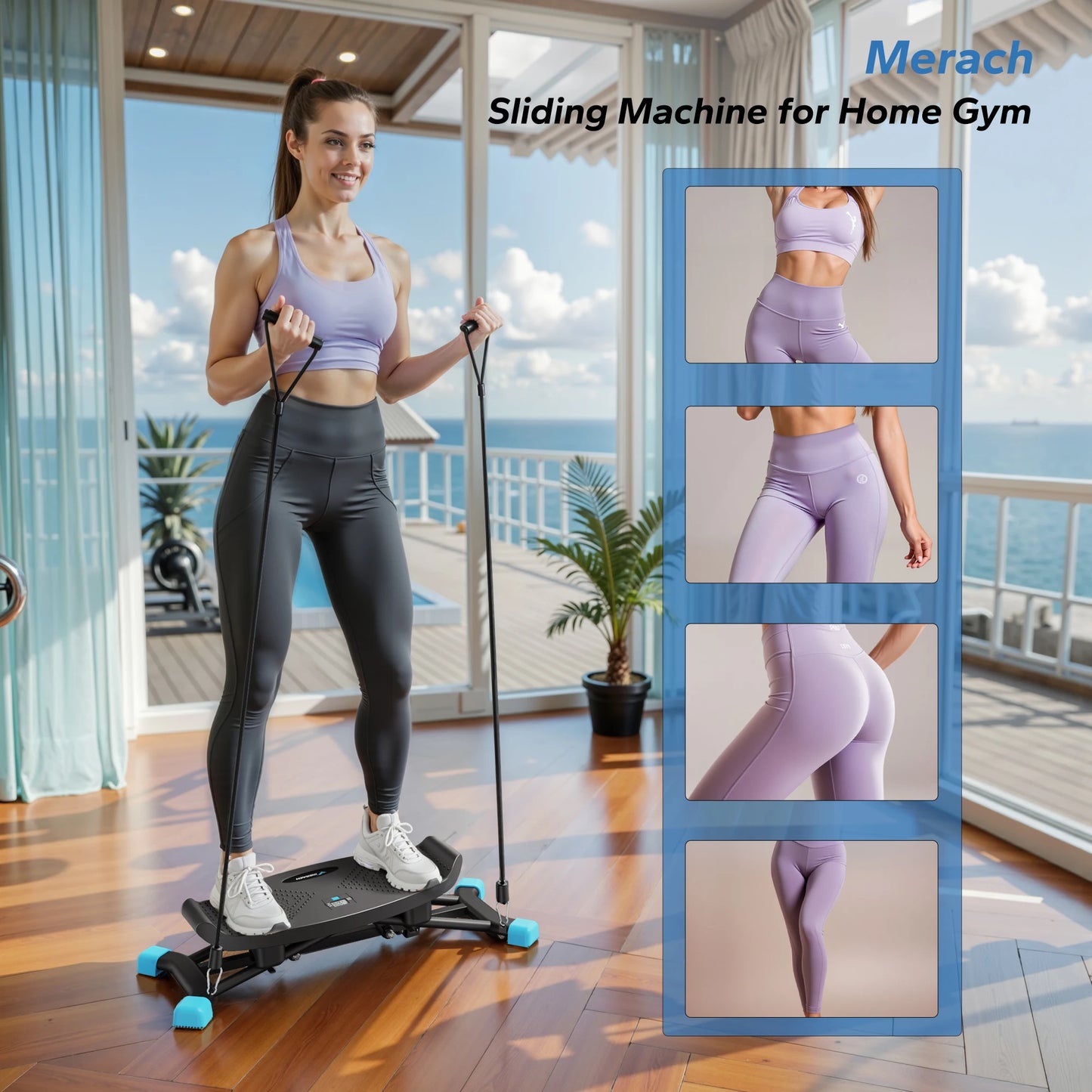 Merach Ski Training Fitness Machine Leg Cardio Workout