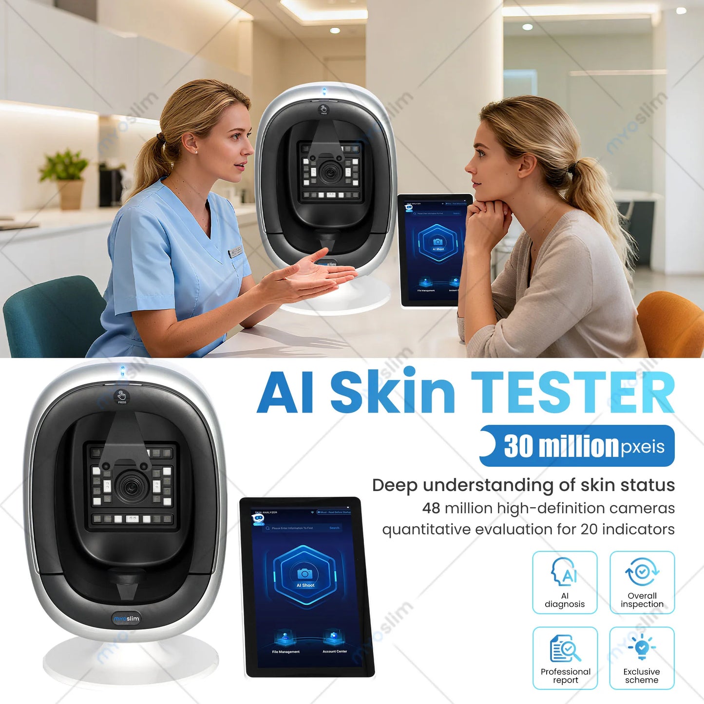 MYOSLIM 3D Skin Scanner and Facial Analysis Tool Pro